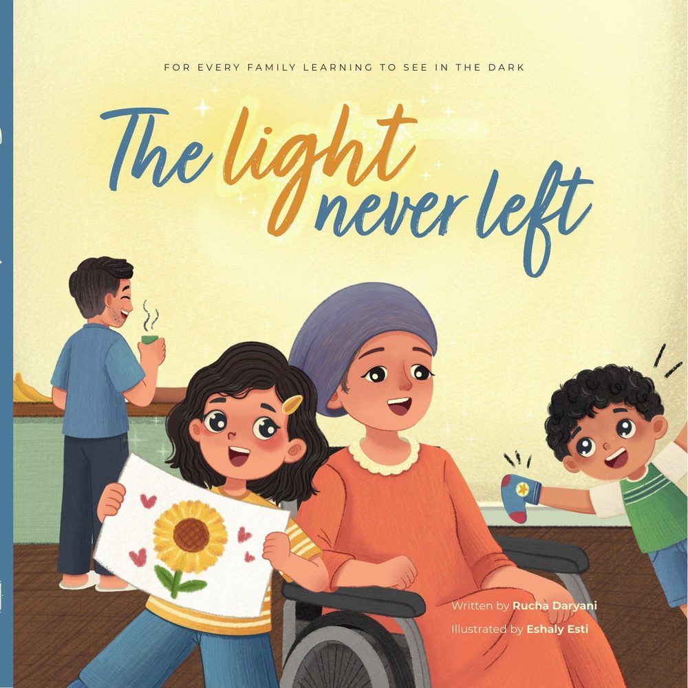 The cover of The Light Never Left, a picture book by Rucha Daryani